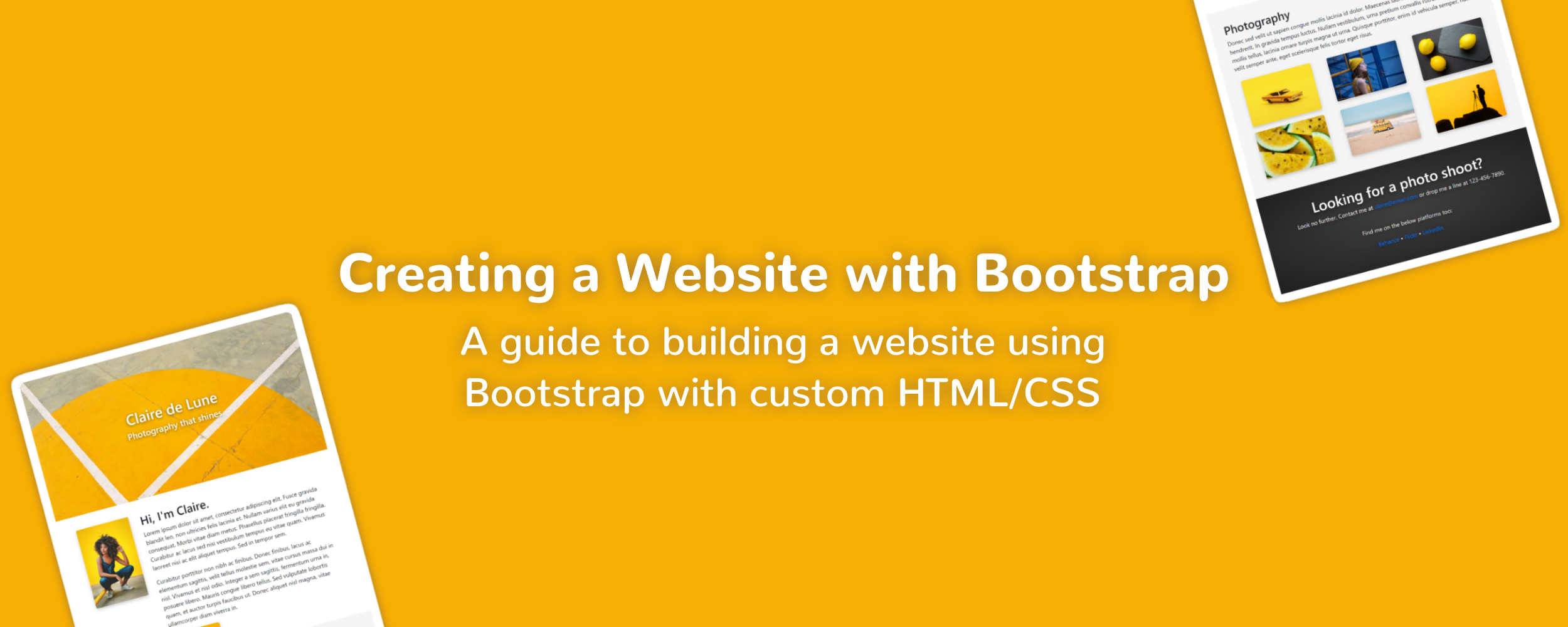 Creating a Website with Bootstrap carousel item